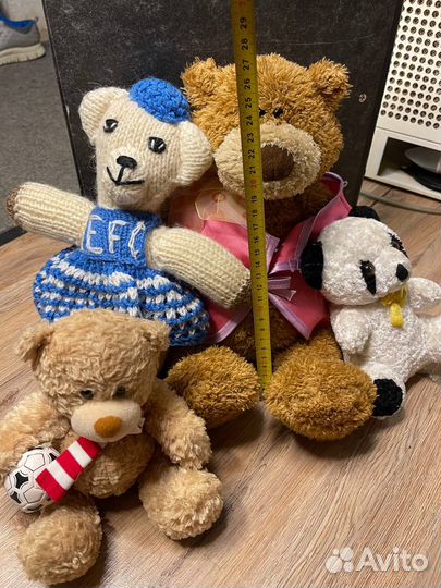 Игрушки мягкие мишки, собачки