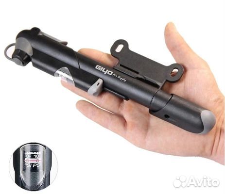 Велонасос с манометром Giyo GP-41S до 80psi,5.5атм