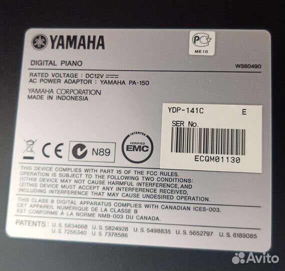 Цифровое пианино yamaha ydp 141