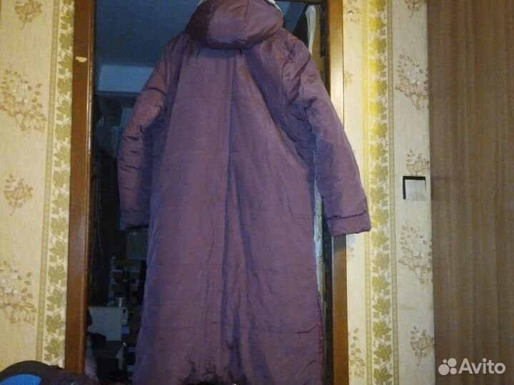 Пальто женское зимнее длинное 58-60 размера