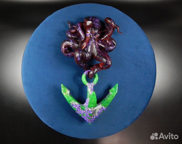 Стучалка на дверь Осьминог с якорем