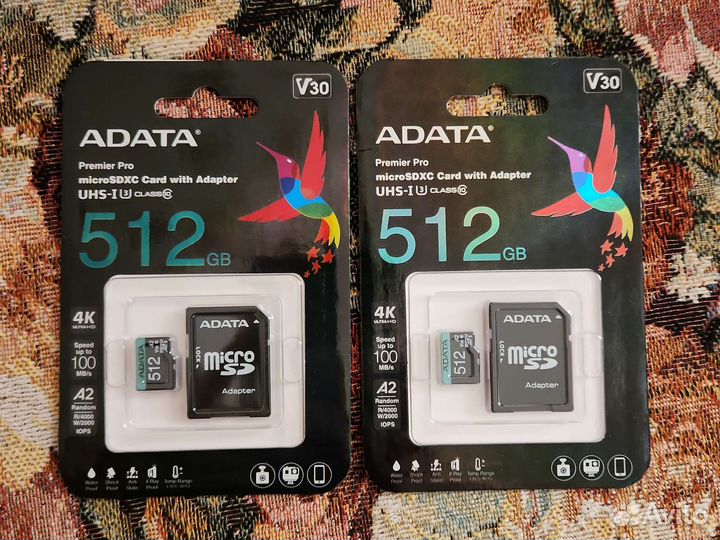 MicroSD adata 512 гб новая оригинал карта памяти