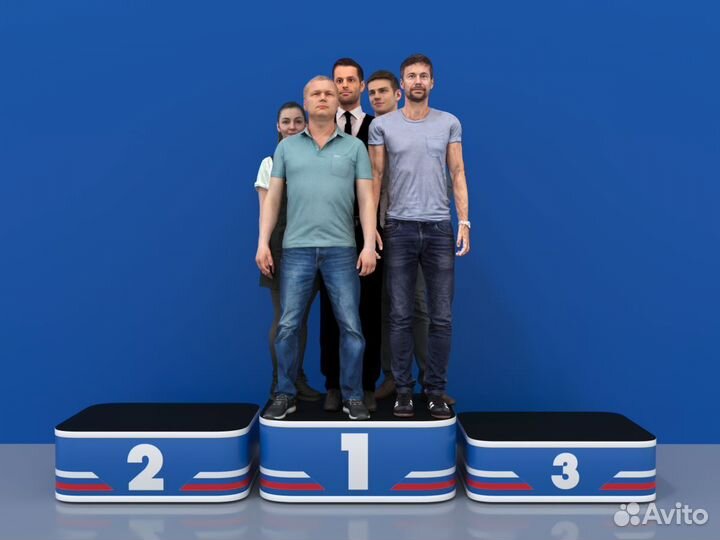 Пьедестал награждения Матрешка 1012х812 (закругл)