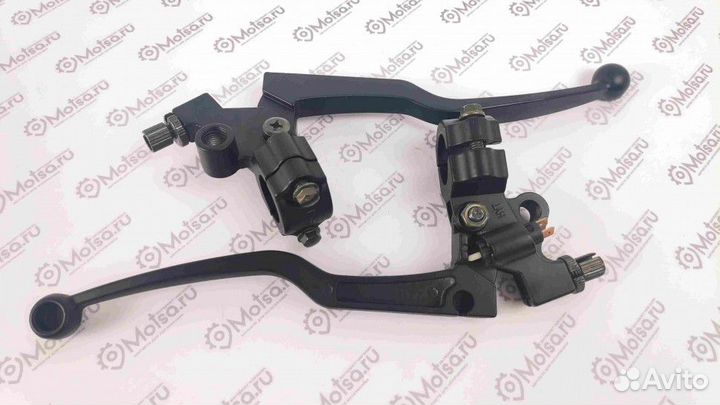 Ручки Иж металл. тормоза/сцепления с кронштейнами