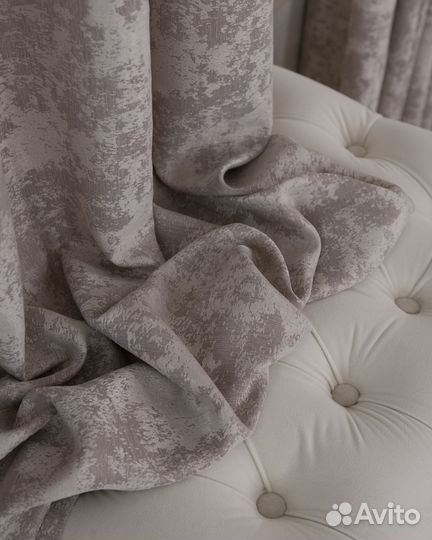 Комплект штор мрамор Зарина Розовый жемчуг