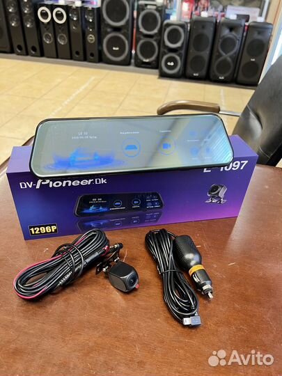 Зеркало регистратор 2 камеры полный экран сенсор