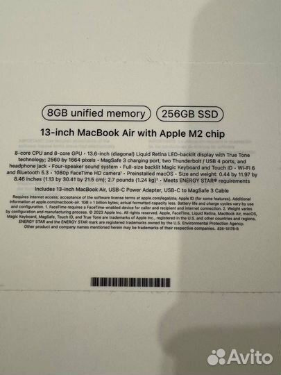 Ноутбук MacBook Air 13 M2 новый