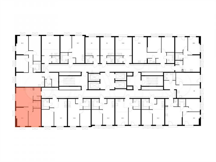 2-к. квартира, 51,5 м², 5/24 эт.