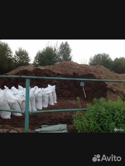 Чернозём в мешках конский навоз перегной