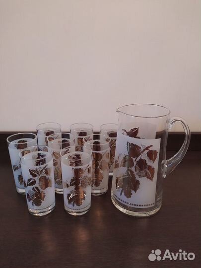 Кувшин и 8 стаканов.Чехия.Богемия.Отличный подарок