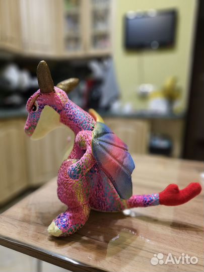 Милый яркий дракон, 35 см