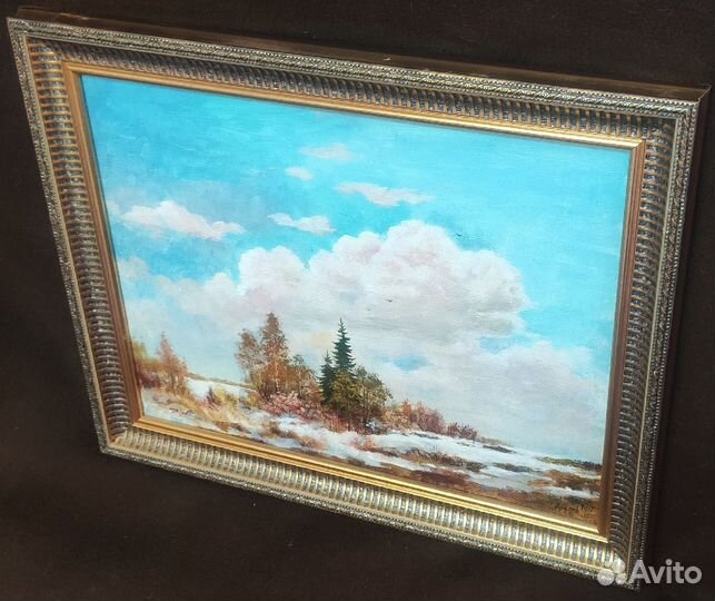 Зимний пейзаж, живопись