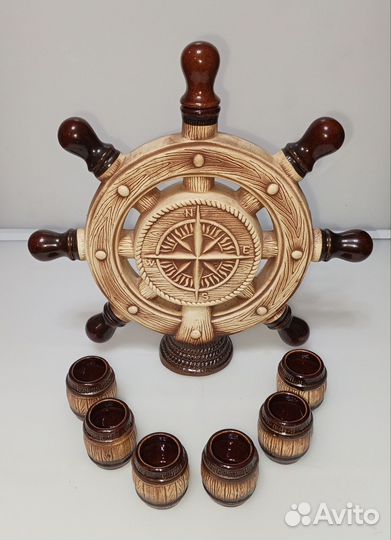 Штоф Штурвал плюс рюмки