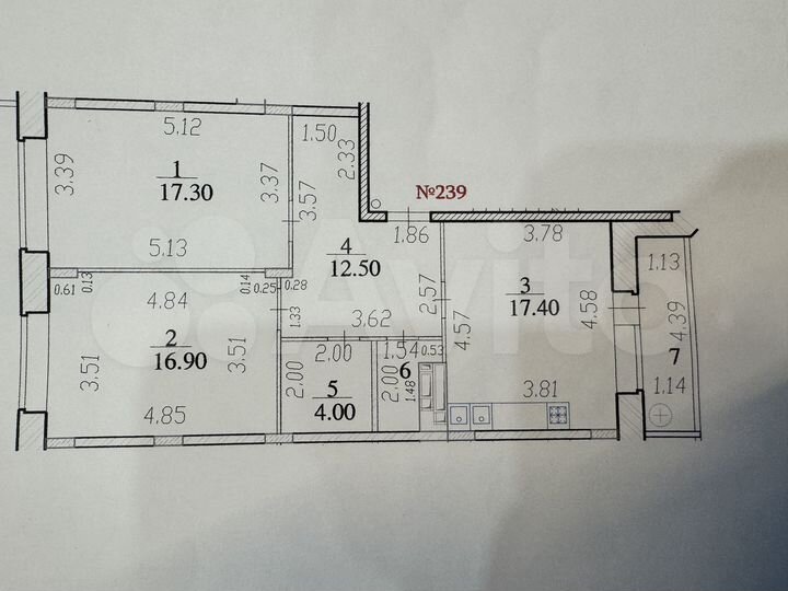 2-к. квартира, 75,3 м², 2/10 эт.