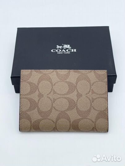 Обложка на паспорт Coach канва кожа