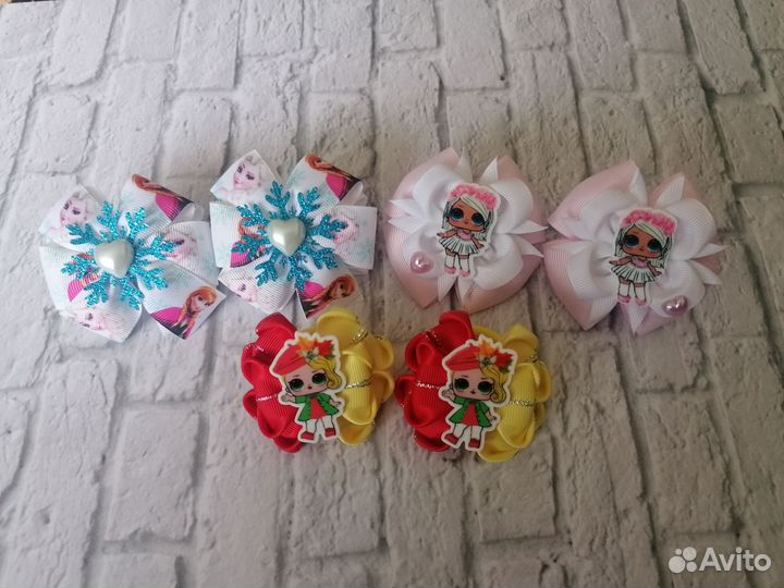 Бантики для волос ручной работы