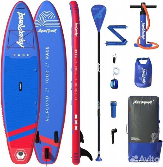 Сапборд сап борд sup surf Walaw Palm blue синий