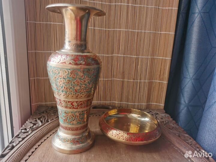 Вазы индийские винтажные набор