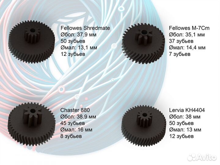 Шестерни для шредера
