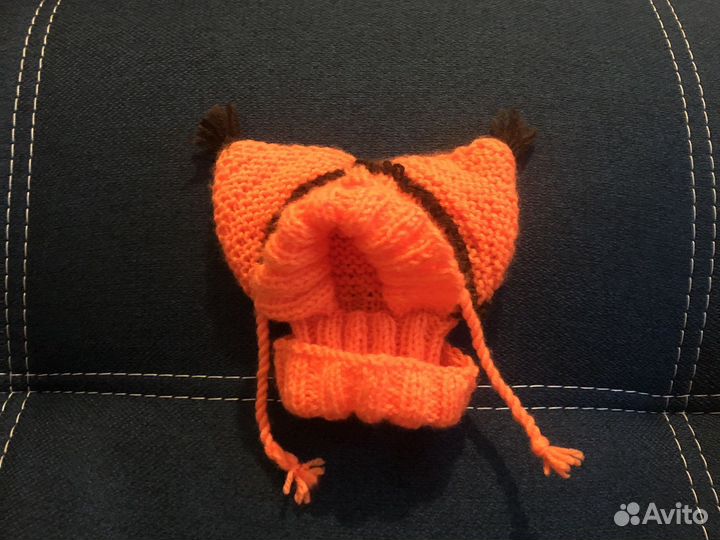 Вязаная шапка для собак