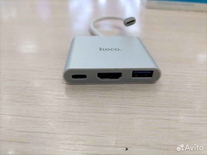 Хаб адаптер Hoco HB14 Type-C+USB+hdmi