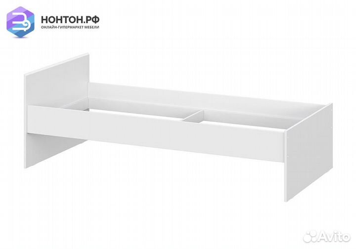 Кровать Грейс белая текстурная