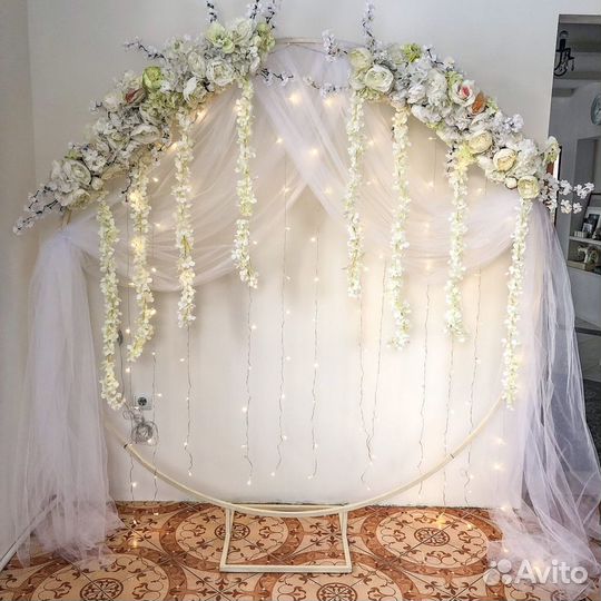 Свадебная арка фотозона оформление цветами свадьбы