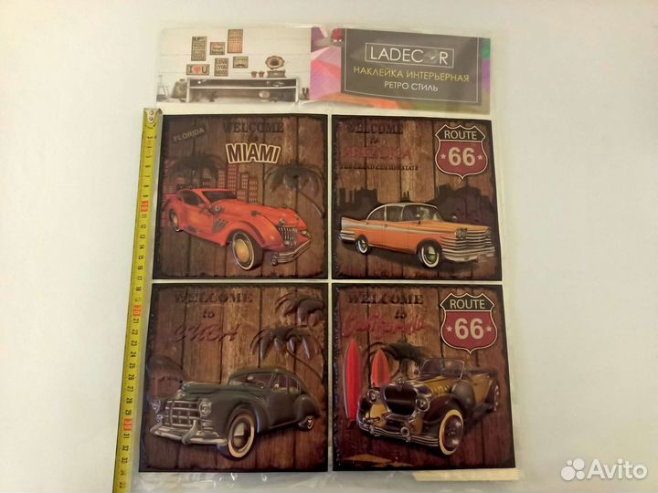 Наклейка интерьерная ретро стиль