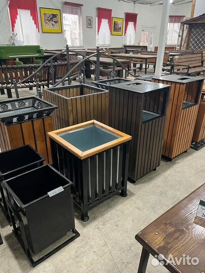 Урна металлическая 0,56*0,56 h-0,82м. (объем 100л)