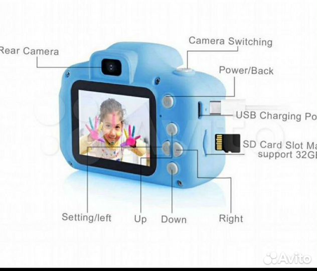 Фотоаппарат детский киска 20мп