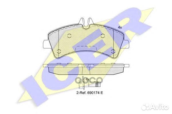 Колодки торм диск MB sprinter 5-t (906) 509CDi