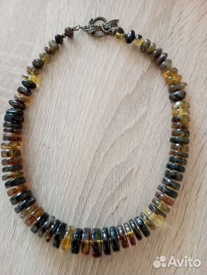 Бусы из натуральных камней. Янтарь. Ручная работа