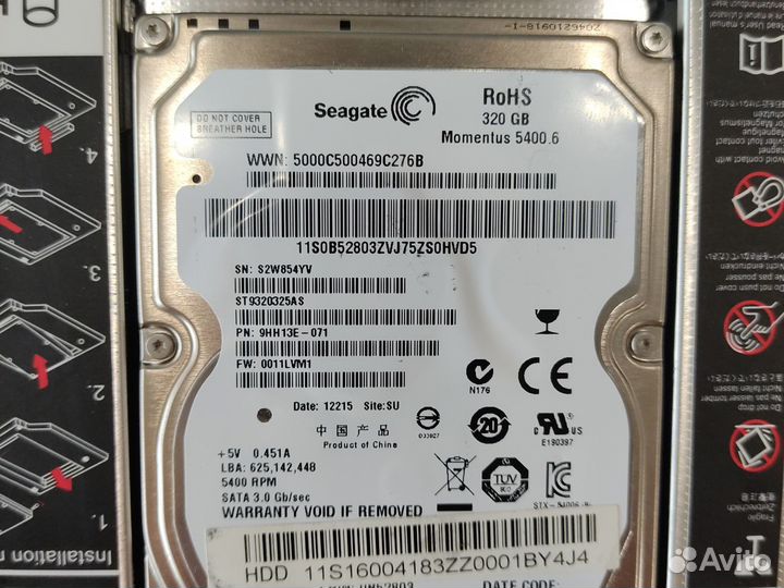 Жесткий диск seagate на 320 Гб с салазкой для ноут