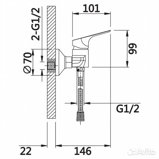 Смеситель для душа vieir sist V063561