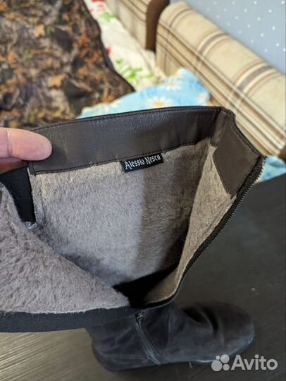 Зимние женские сапоги 38 натуральная замша