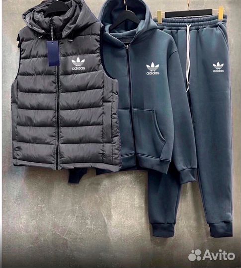 Тройка Adidas на флисе