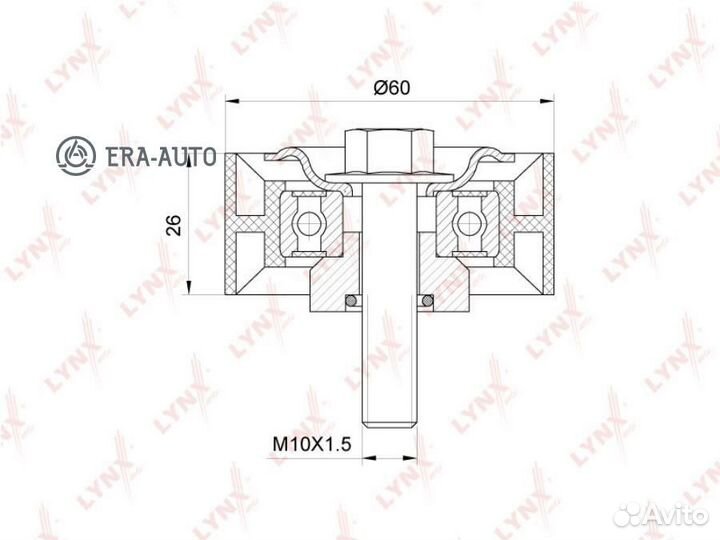 Lynxauto PB7145 Ролик обводной приводного ремня