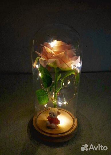 Роза в колбе ночник