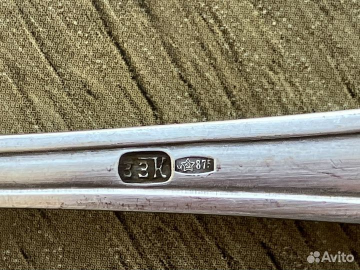 Вилка десертная серебро