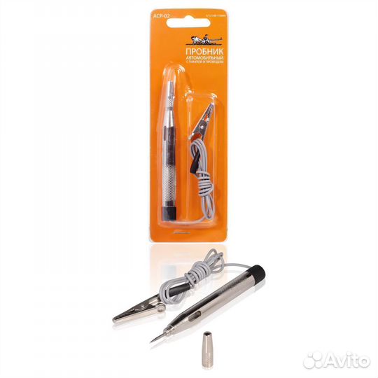 Пробник автомобильный с лампой и проводом металл 6
