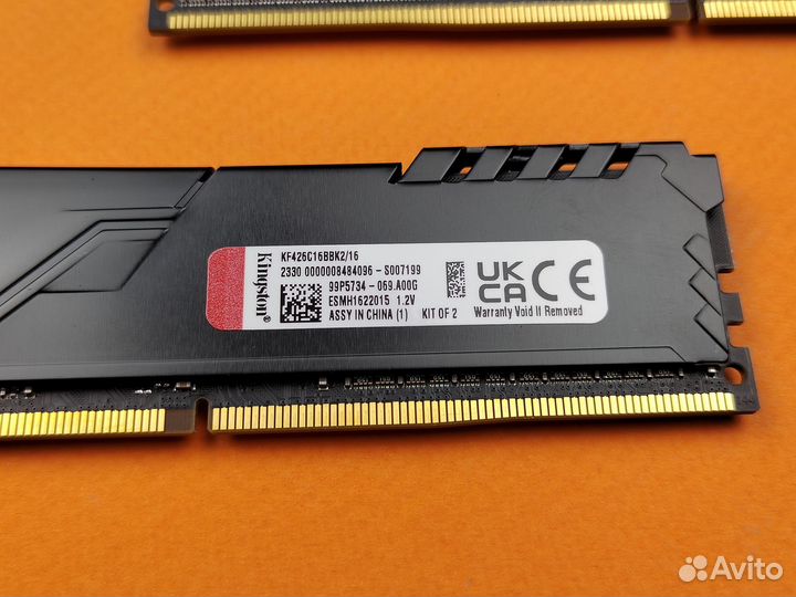 DDR4 16 гб 2666 Мгц HyperX Fury dimm