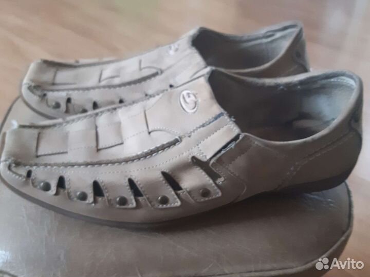 Туфли мужские летние кожанные