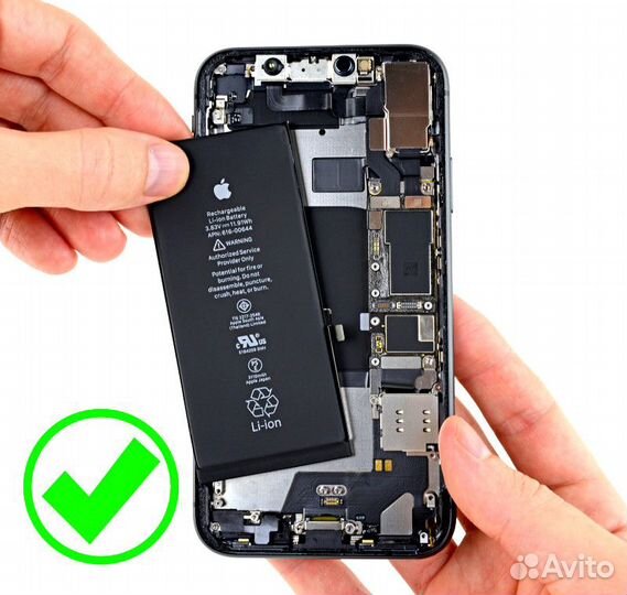 Ремонт iPhone, замена Аккумулятора, Батареи, Акб