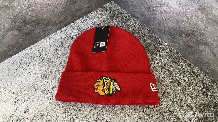 Шапка Chicago Blackhawks красная