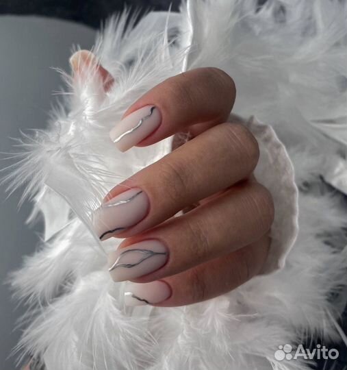 Маникюр гель лак наращивание