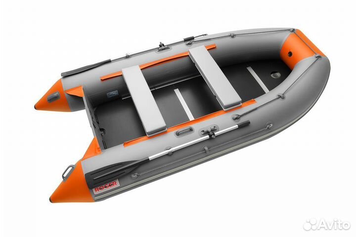 Лодка пвх Роджер (Roger) Hunter серый с оранж