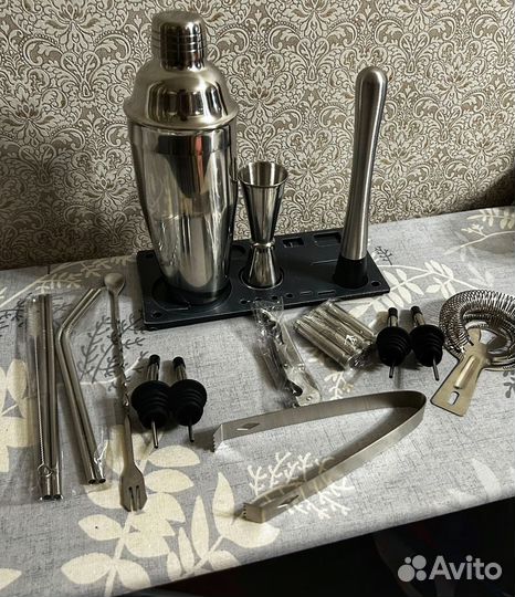 Набор бармена 17 предметов нержавеющая сталь