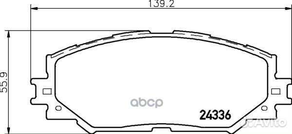 Колодки тормозные дисковые перед (PF-1524)