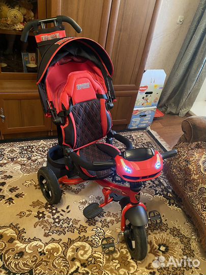 Детский велосипед коляска с ручкой