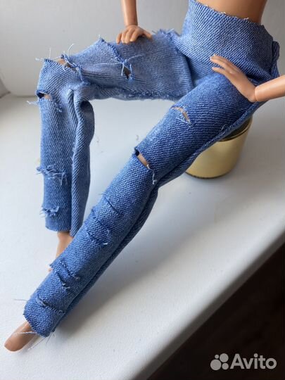 Джинсы для куклы барби